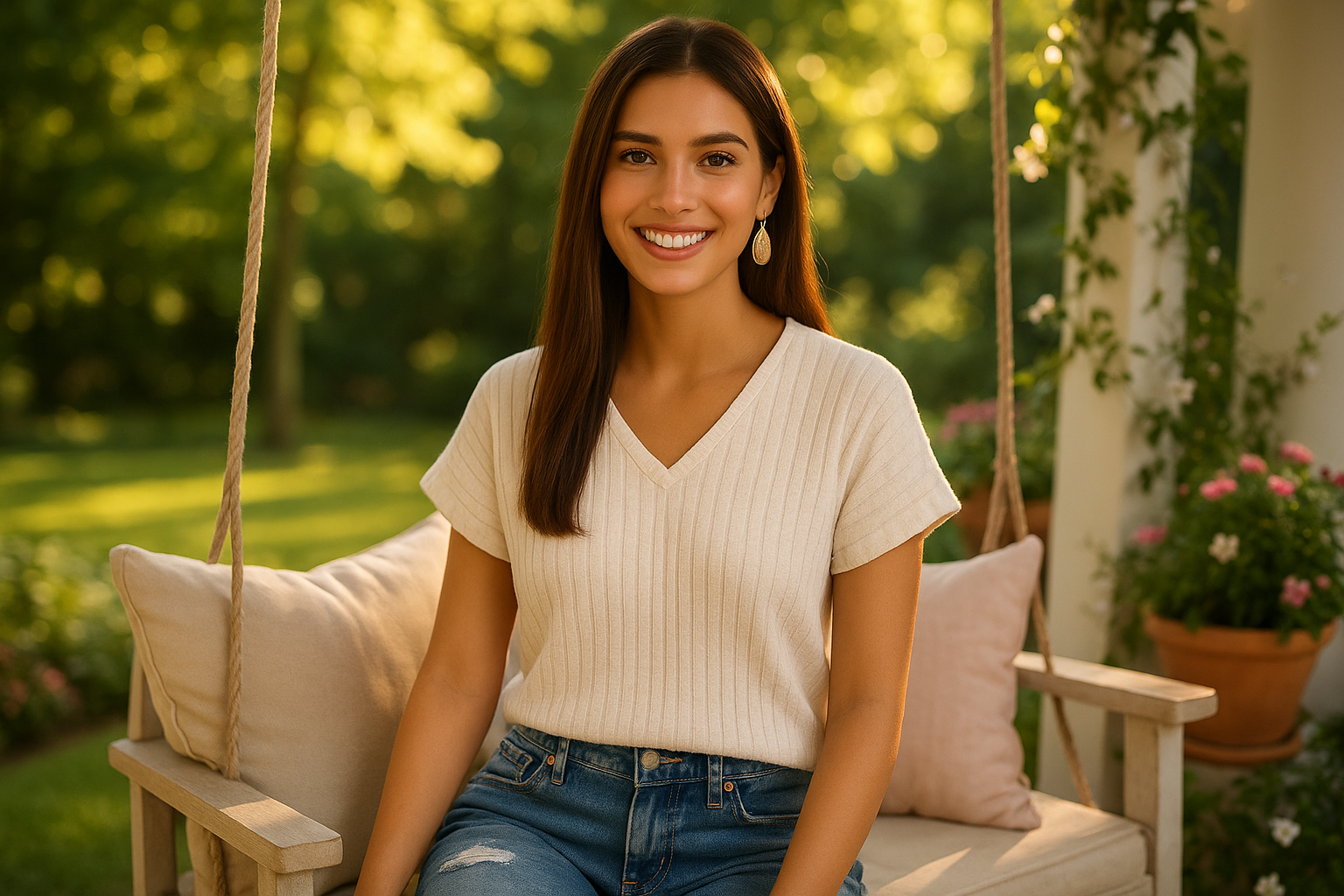 Vibes in a Knit: The Creamy V-Neck Top That’s Summer 2025’s “It Girl” Uniform